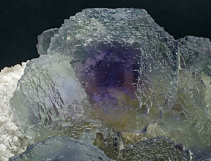 Fluorite with Quartz. 