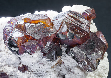Sphalerite with Calcite. Detail with light behind