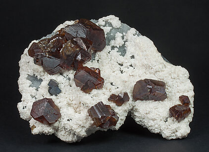 Sphalerite with Calcite and Galena. Front