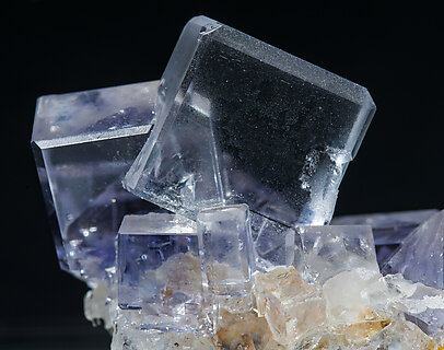 Fluorite with Quartz and Calcite. 