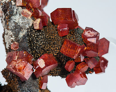 Vanadinite with manganese oxides. 