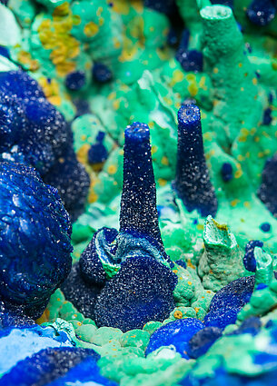 Azurite with Malachite. 