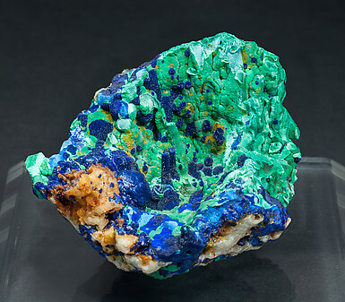 Azurite with Malachite. Side