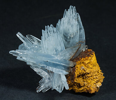 Baryte with limonite. Front