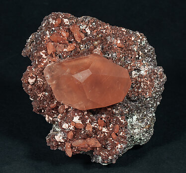 Calcite with iron oxides inclusions. 