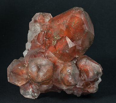 Calcite with iron oxides inclusions. 