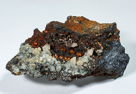 Cerussite with Wulfenite. 