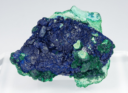 Azurite with Malachite and Chrysocolla. 