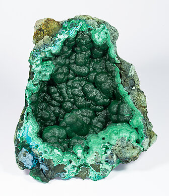 Malachite with Chrysocolla. 