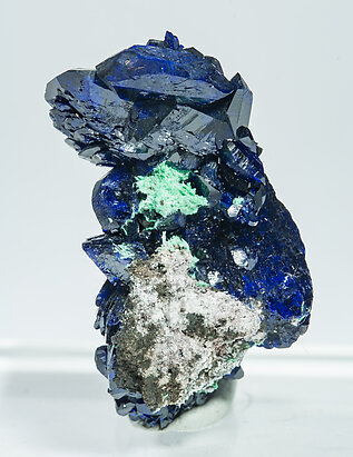 Azurite with Malachite. Rear