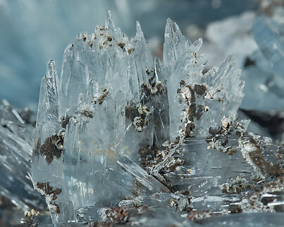 Baryte with limonite. 