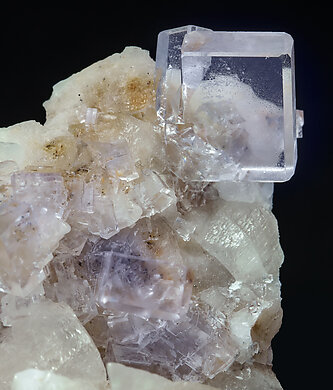 Fluorite with Calcite. 