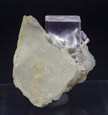 Fluorite with Calcite. Front