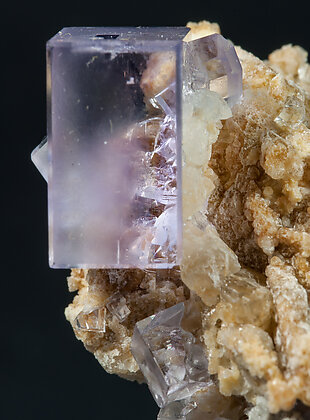 Fluorite with Calcite. 