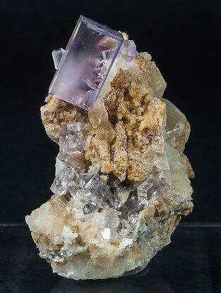 Fluorite with Calcite. 