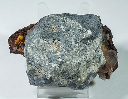 Galena with Cerussite, Quartz and Dolomite (variety Fe-bearing dolomite)