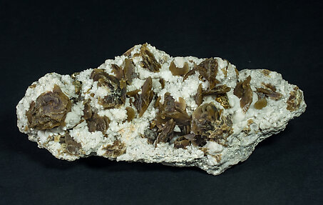 Siderite with Quartz and Chalcopyrite