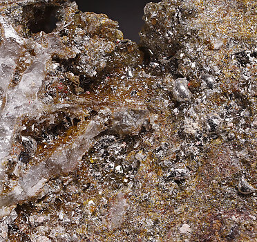 Eglestonite with Calomel, Mercury and Cinnabar