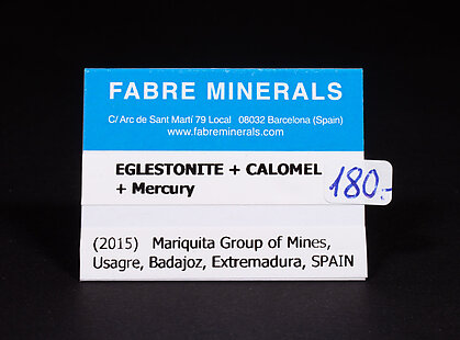 Eglestonite with Calomel, Mercury and Cinnabar