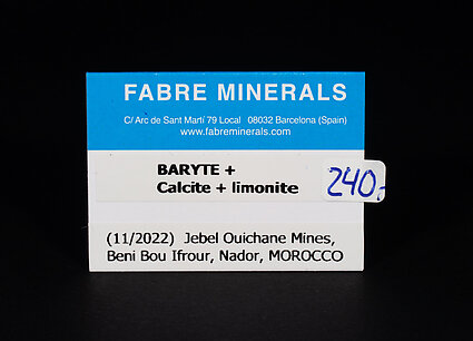 Baryte with Calcite and limonite