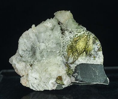 Millerite with Calcite and Pyrite