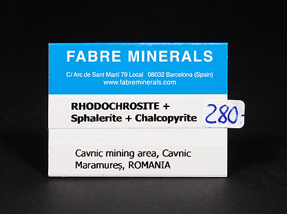 Rhodochrosite with Sphalerite, Chalcopyrite and Quartz