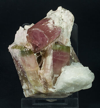 Elbaite with Albite (variety cleavelandite)