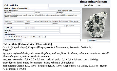 Chalcostibite on Quartz and with Dolomite