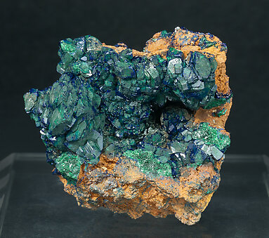 Azurite with Malachite. Side