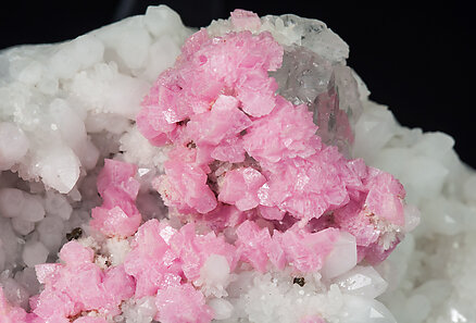 Rhodochrosite with Quartz and Fluorite. 