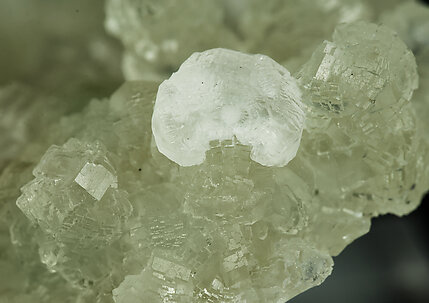 Prehnite with Calcite and Orthoclase