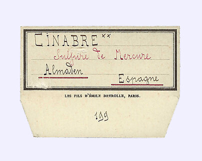 Cinabrio con Mercurio y Yeso