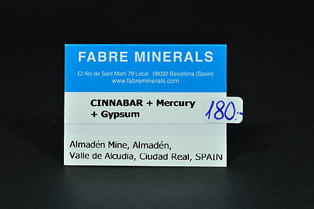 Cinabrio con Mercurio y Yeso