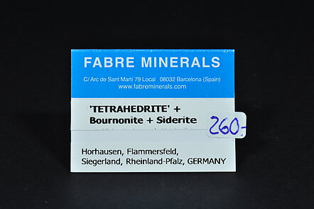 Tetrahedrite (Subgroup) with Bournonite and Siderite