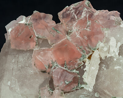 Fluorite (octahedral) with Quartz and Chlorite