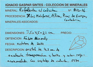 Sphalerite with Calcite