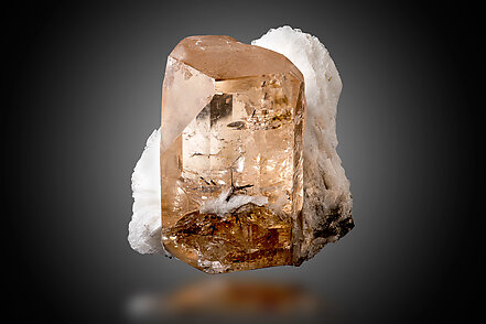Topaz with Albite (variety cleavelandite). Rear