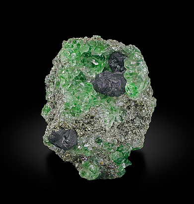 Fluorita con Galena. Vista frontal / Foto: Joaquim Call�n