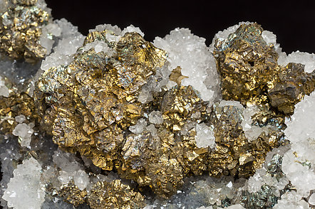 Chalcopyrite, Quartz. Detail