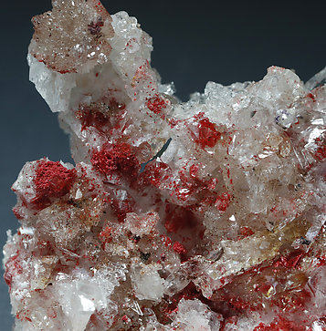 Cinnabar, Quartz, Calcite, Gypsum. 