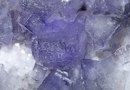 Fluorite, Quartz. Detail