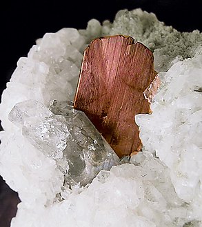 Brookite with Quartz and Albite. 