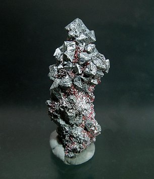 Acanthite with Proustite. Rear