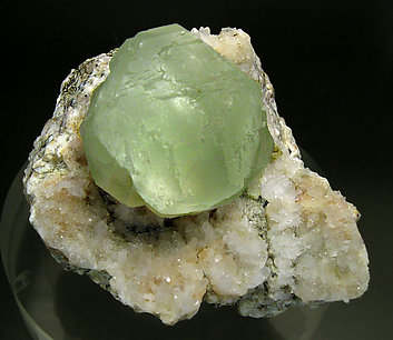 Fluorite on Quartz. 