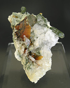 Brookite with Quartz and Albite. 