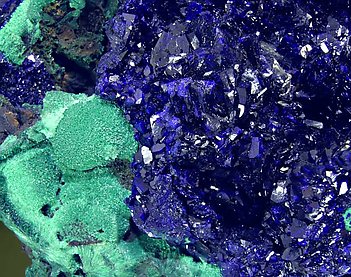 Azurite with Malachite. 