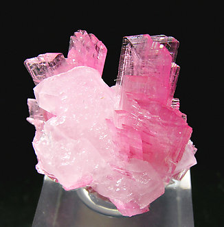 Rhodonite on Calcite. Rear