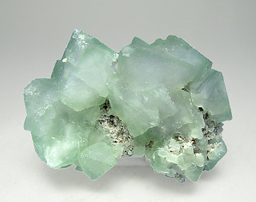 Octahedral Fluorite with Quartz. 