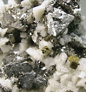 Siegenite with Chalcopyrite and Dolomite. 