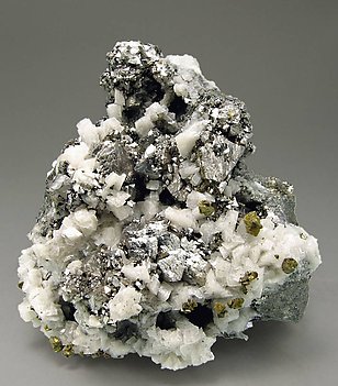 Siegenite with Chalcopyrite and Dolomite. 